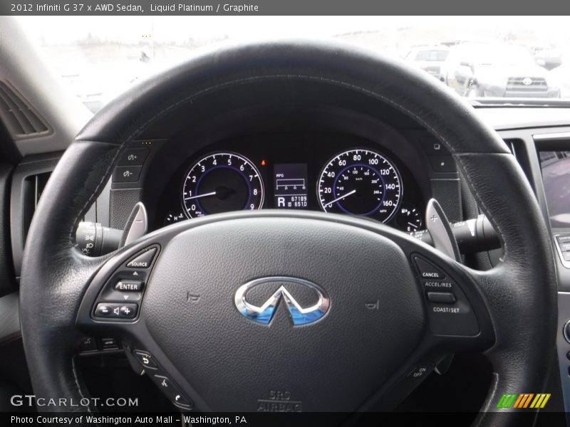 Liquid Platinum / Graphite 2012 Infiniti G 37 x AWD Sedan