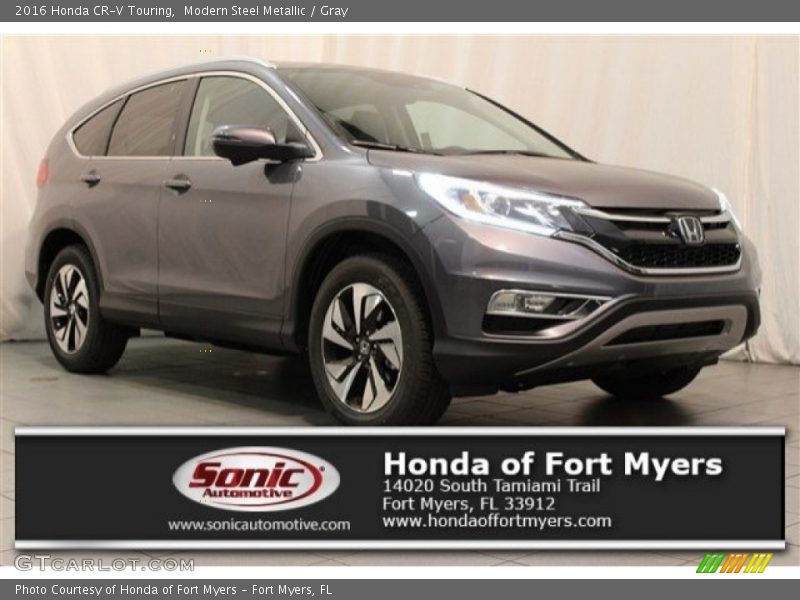 Modern Steel Metallic / Gray 2016 Honda CR-V Touring