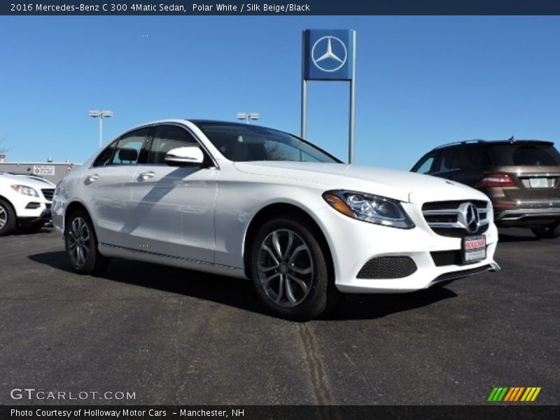 Polar White / Silk Beige/Black 2016 Mercedes-Benz C 300 4Matic Sedan