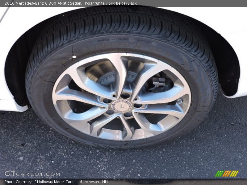 Polar White / Silk Beige/Black 2016 Mercedes-Benz C 300 4Matic Sedan