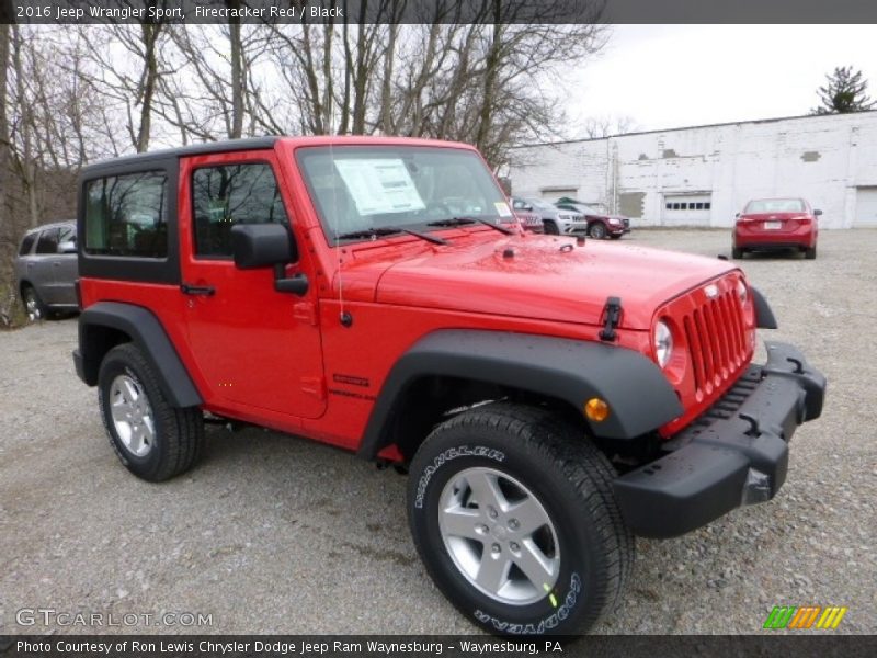 Firecracker Red / Black 2016 Jeep Wrangler Sport