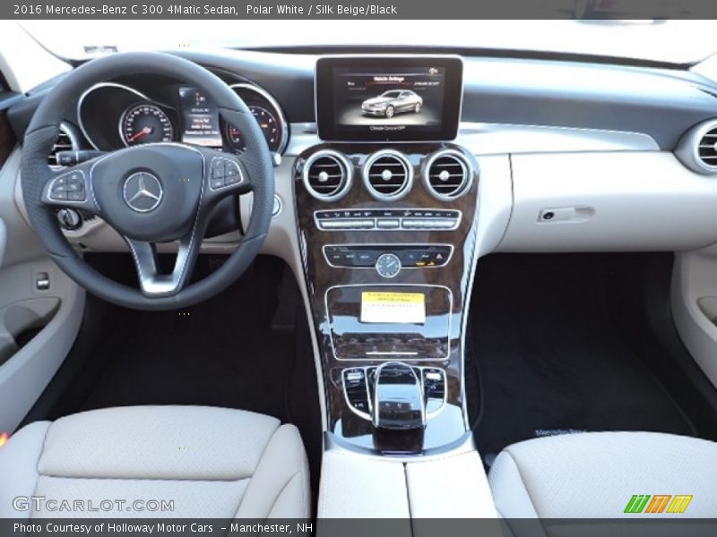 Polar White / Silk Beige/Black 2016 Mercedes-Benz C 300 4Matic Sedan
