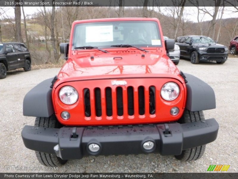 Firecracker Red / Black 2016 Jeep Wrangler Sport