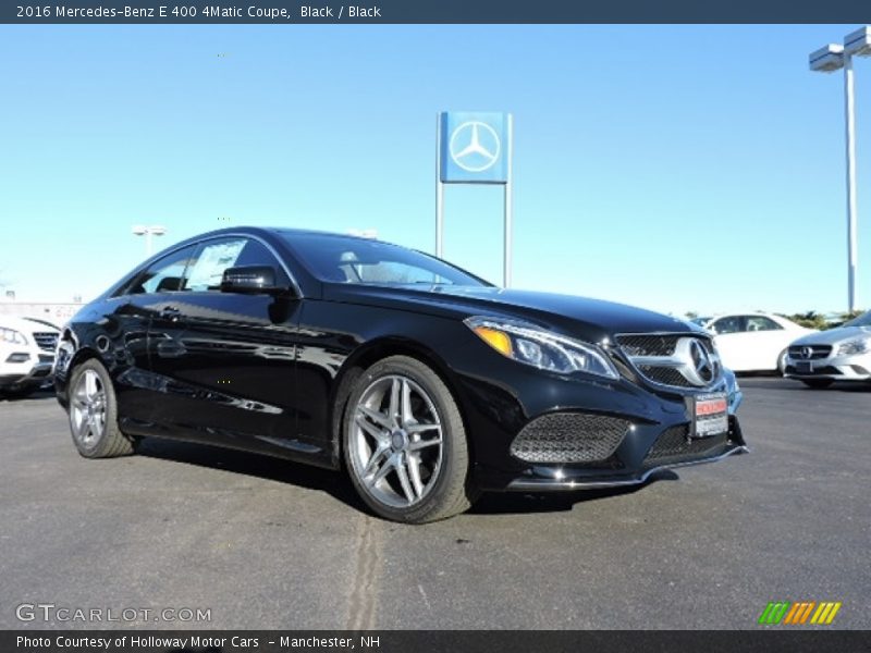 Black / Black 2016 Mercedes-Benz E 400 4Matic Coupe