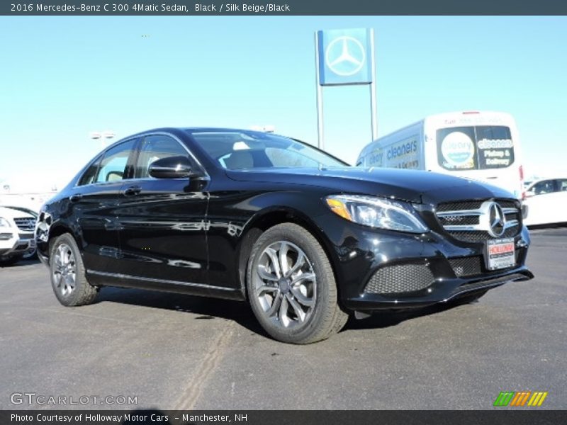 Black / Silk Beige/Black 2016 Mercedes-Benz C 300 4Matic Sedan