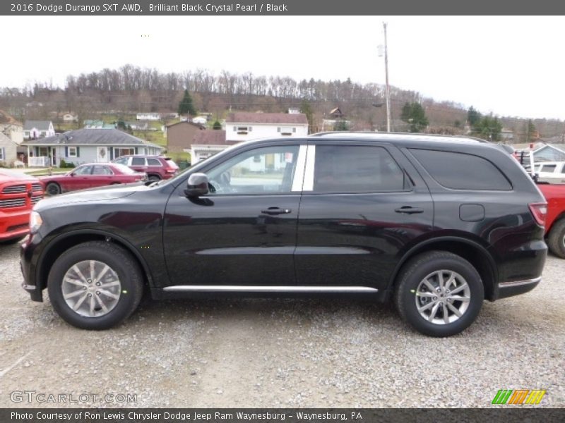 Brilliant Black Crystal Pearl / Black 2016 Dodge Durango SXT AWD