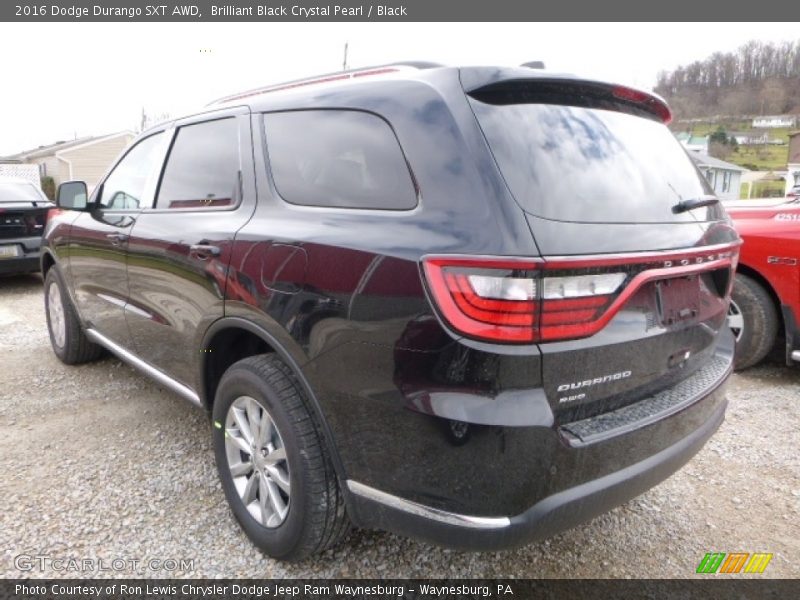 Brilliant Black Crystal Pearl / Black 2016 Dodge Durango SXT AWD