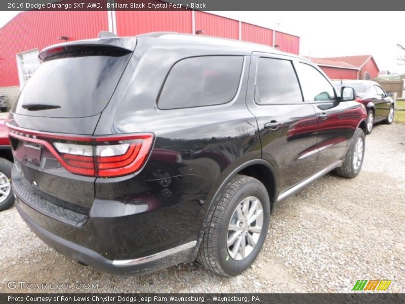 Brilliant Black Crystal Pearl / Black 2016 Dodge Durango SXT AWD