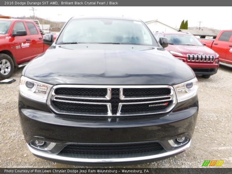 Brilliant Black Crystal Pearl / Black 2016 Dodge Durango SXT AWD