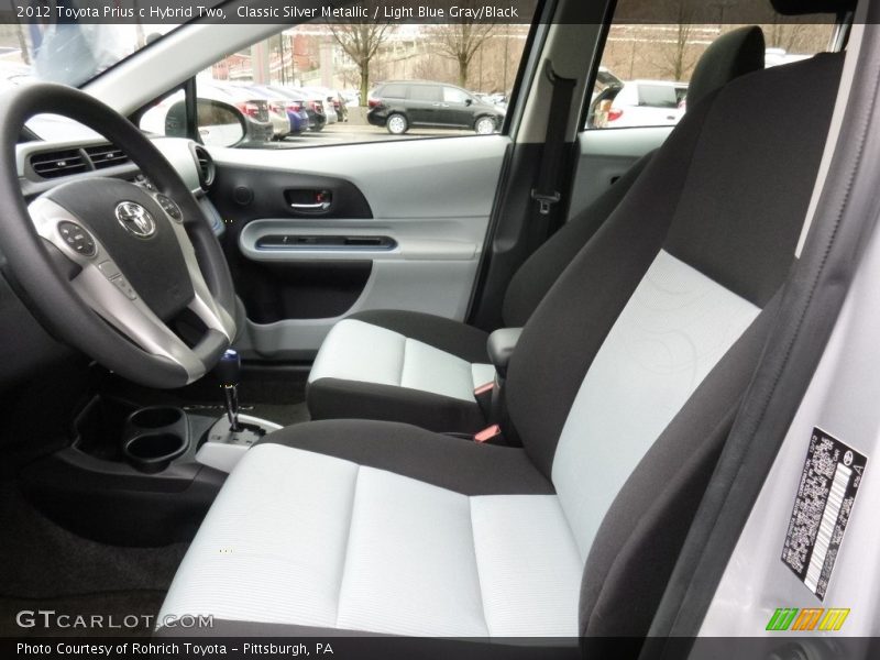 Classic Silver Metallic / Light Blue Gray/Black 2012 Toyota Prius c Hybrid Two
