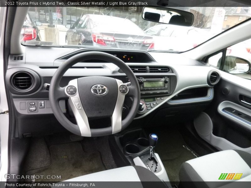 Classic Silver Metallic / Light Blue Gray/Black 2012 Toyota Prius c Hybrid Two