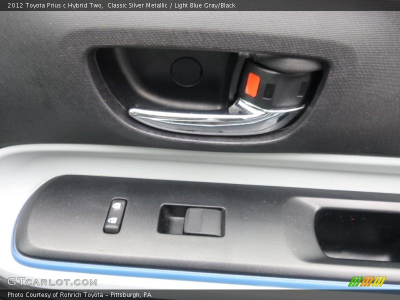 Classic Silver Metallic / Light Blue Gray/Black 2012 Toyota Prius c Hybrid Two