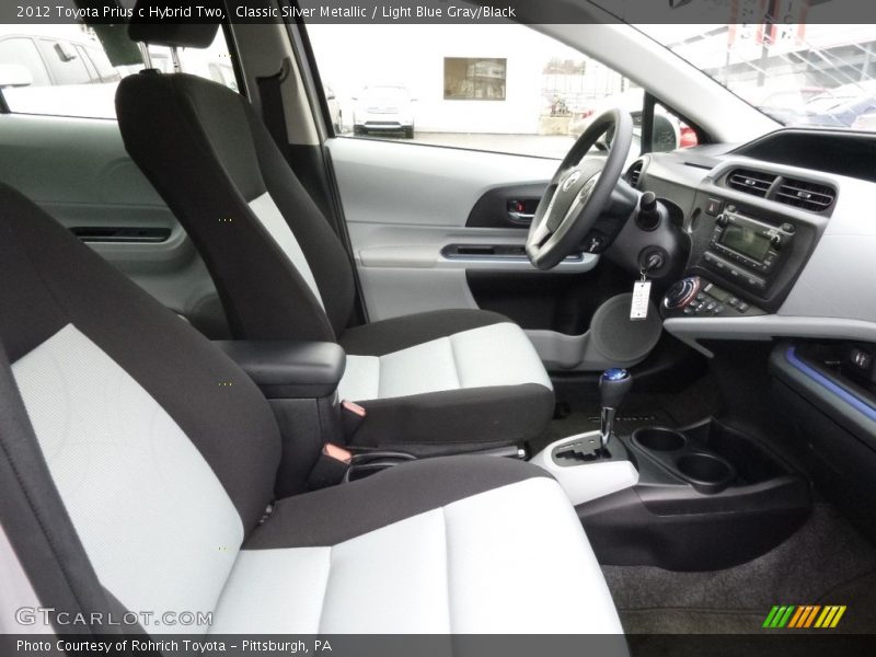 Classic Silver Metallic / Light Blue Gray/Black 2012 Toyota Prius c Hybrid Two