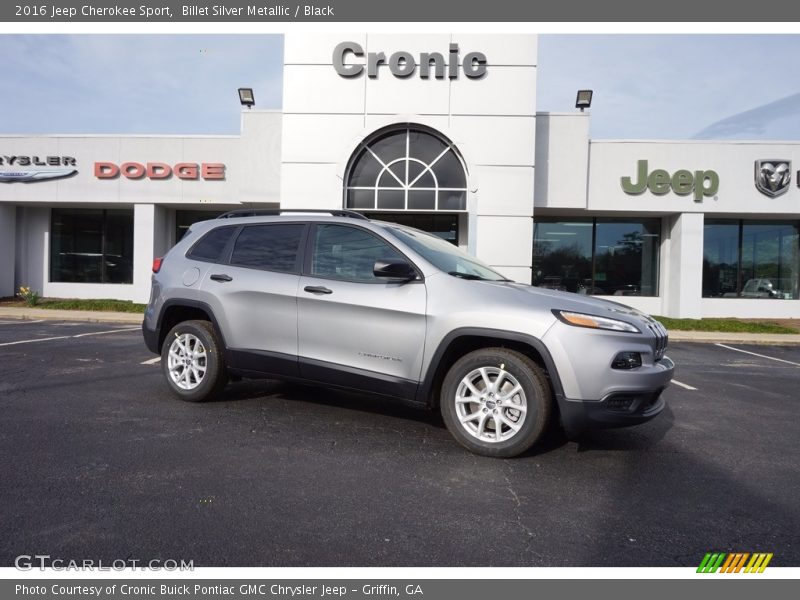 Billet Silver Metallic / Black 2016 Jeep Cherokee Sport
