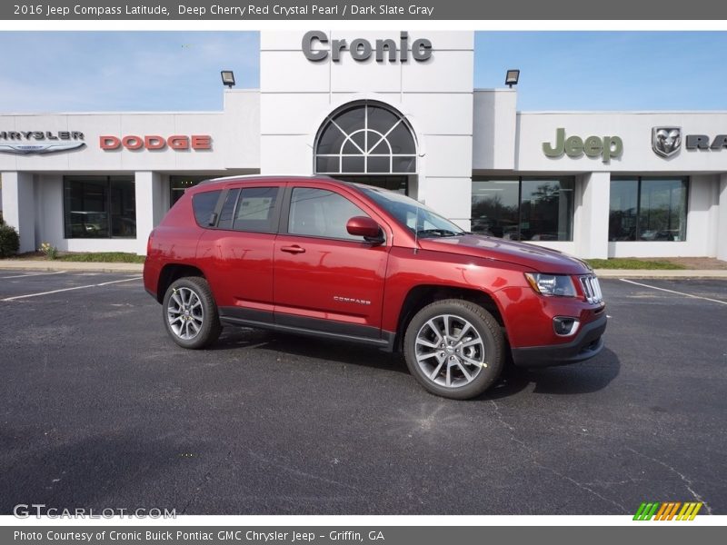 Deep Cherry Red Crystal Pearl / Dark Slate Gray 2016 Jeep Compass Latitude