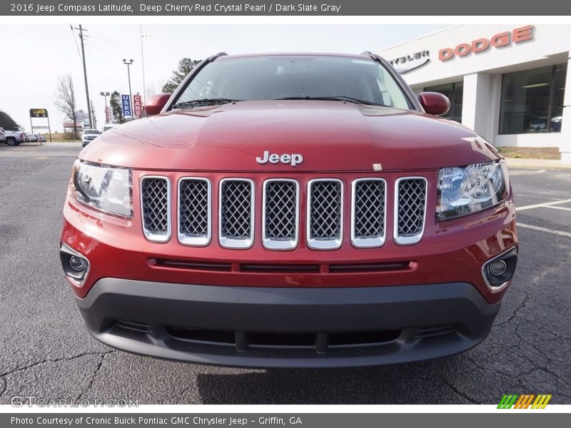 Deep Cherry Red Crystal Pearl / Dark Slate Gray 2016 Jeep Compass Latitude