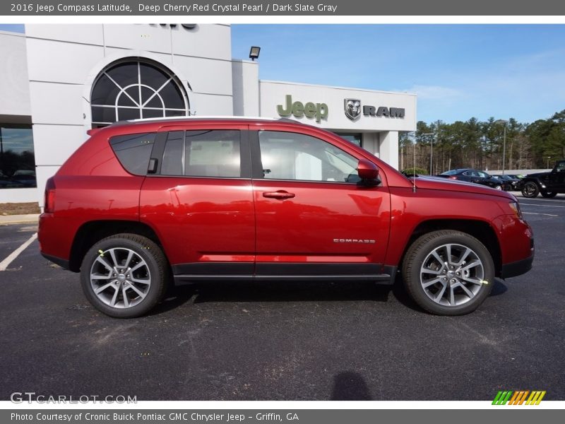 Deep Cherry Red Crystal Pearl / Dark Slate Gray 2016 Jeep Compass Latitude