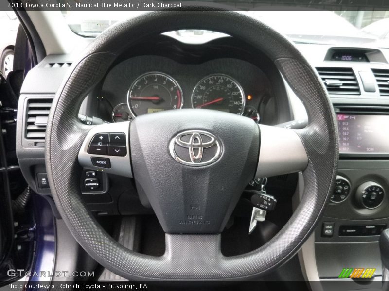 Nautical Blue Metallic / Dark Charcoal 2013 Toyota Corolla S