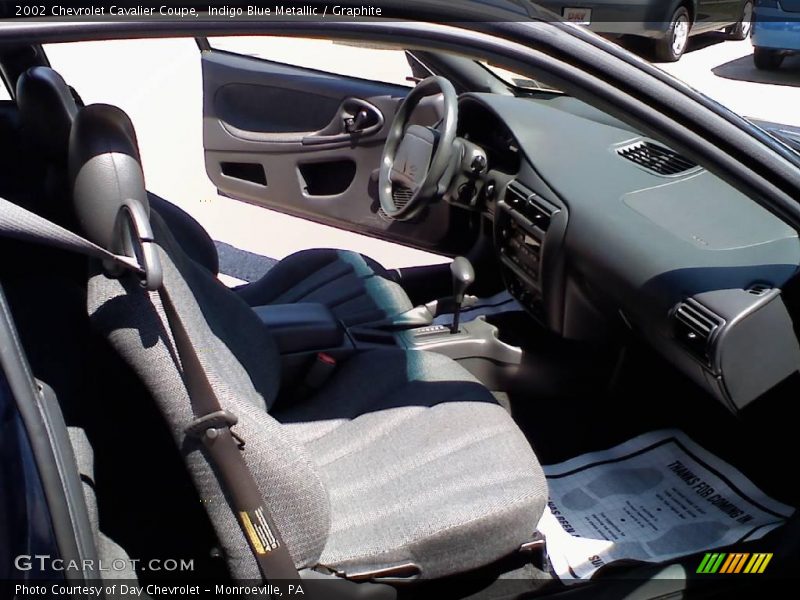 Indigo Blue Metallic / Graphite 2002 Chevrolet Cavalier Coupe
