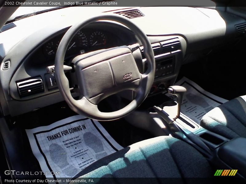 Indigo Blue Metallic / Graphite 2002 Chevrolet Cavalier Coupe