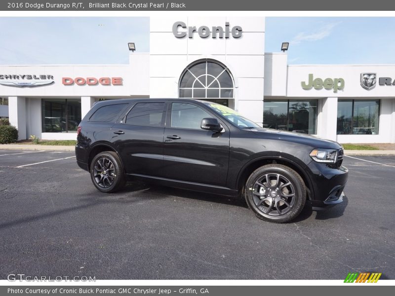 Brilliant Black Crystal Pearl / Black 2016 Dodge Durango R/T