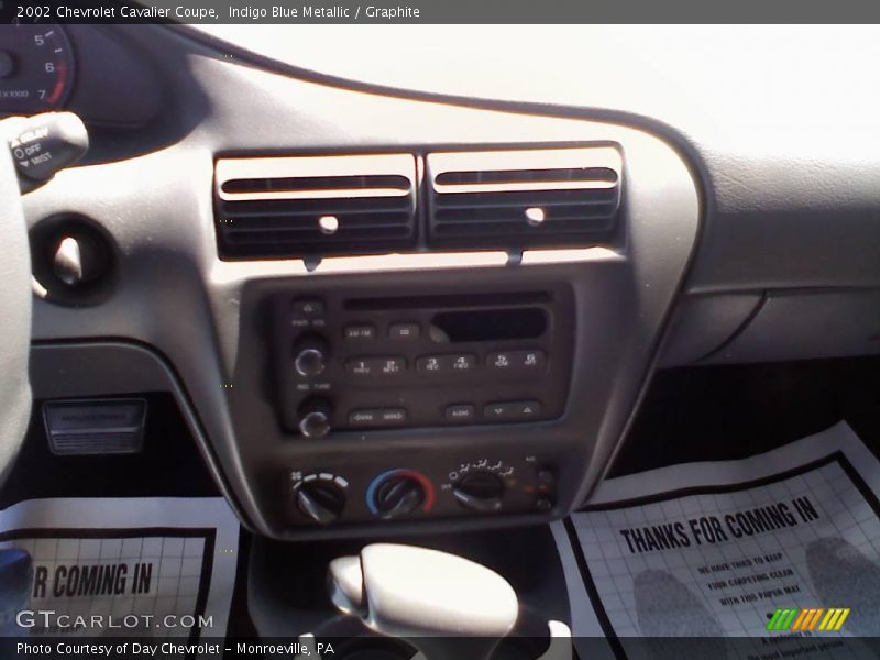 Indigo Blue Metallic / Graphite 2002 Chevrolet Cavalier Coupe