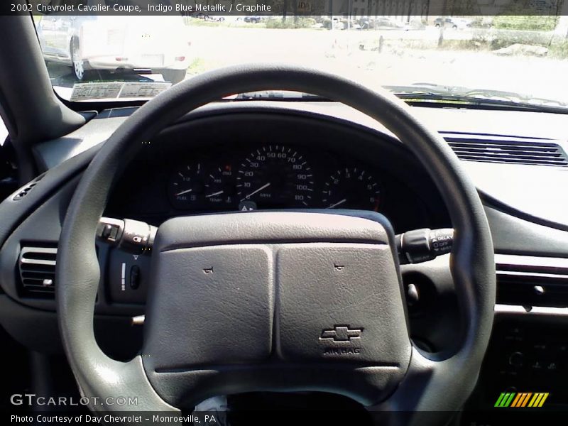 Indigo Blue Metallic / Graphite 2002 Chevrolet Cavalier Coupe