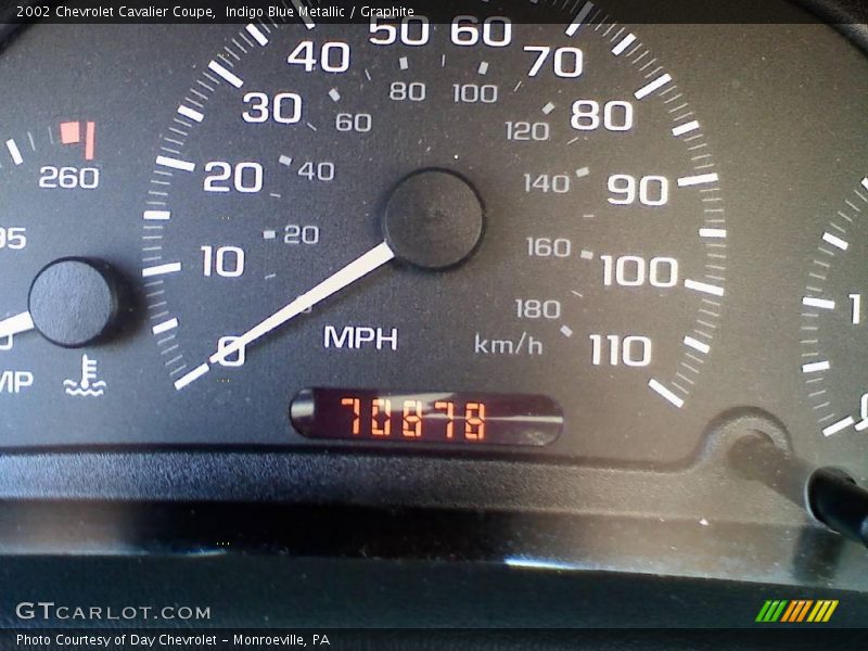Indigo Blue Metallic / Graphite 2002 Chevrolet Cavalier Coupe