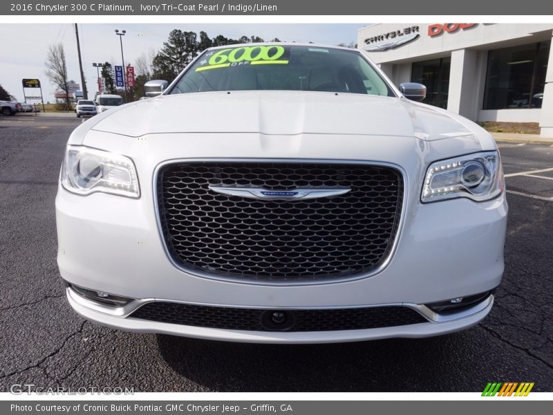 Ivory Tri-Coat Pearl / Indigo/Linen 2016 Chrysler 300 C Platinum