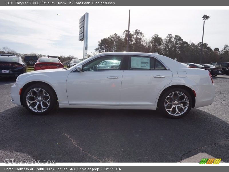 Ivory Tri-Coat Pearl / Indigo/Linen 2016 Chrysler 300 C Platinum