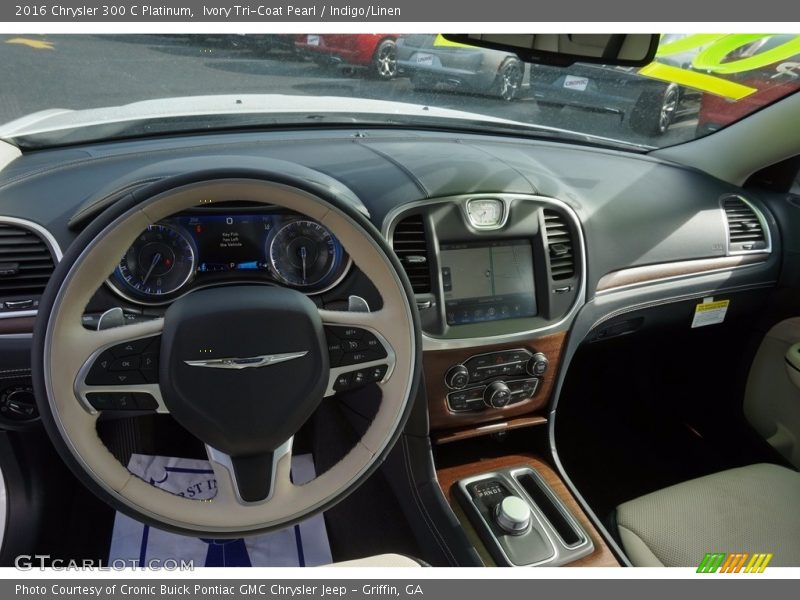 Ivory Tri-Coat Pearl / Indigo/Linen 2016 Chrysler 300 C Platinum