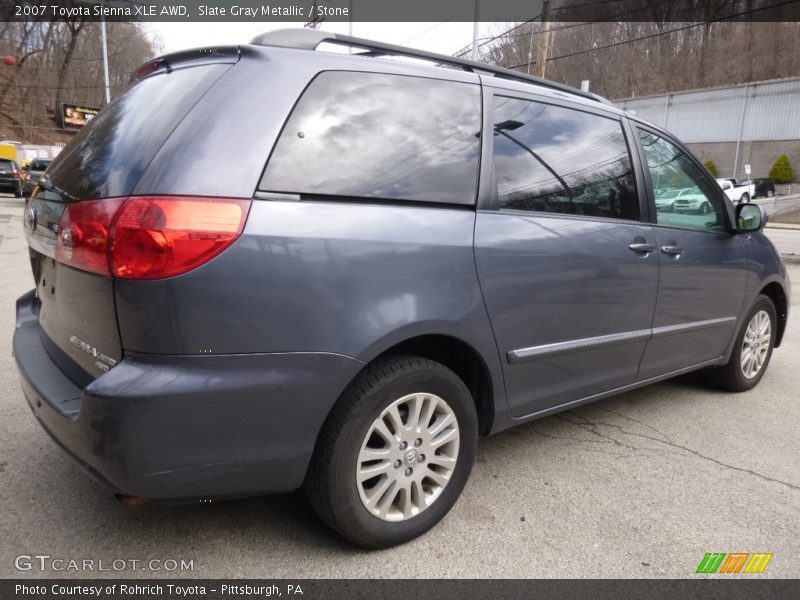 Slate Gray Metallic / Stone 2007 Toyota Sienna XLE AWD