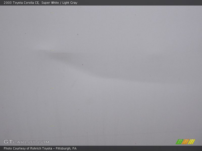 Super White / Light Gray 2003 Toyota Corolla CE