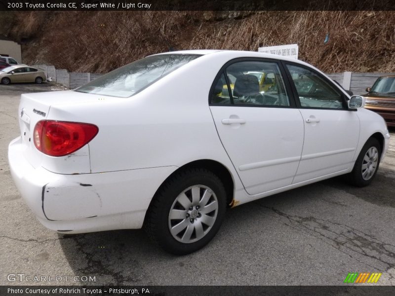 Super White / Light Gray 2003 Toyota Corolla CE