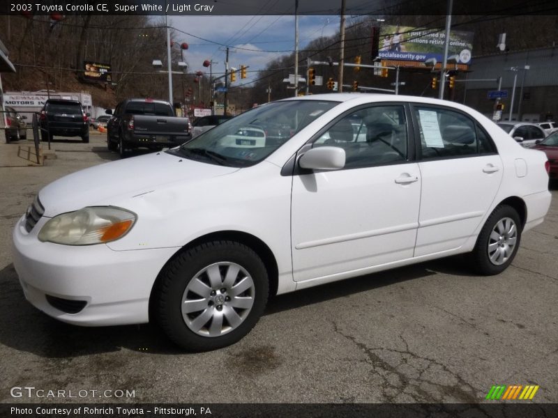 Super White / Light Gray 2003 Toyota Corolla CE