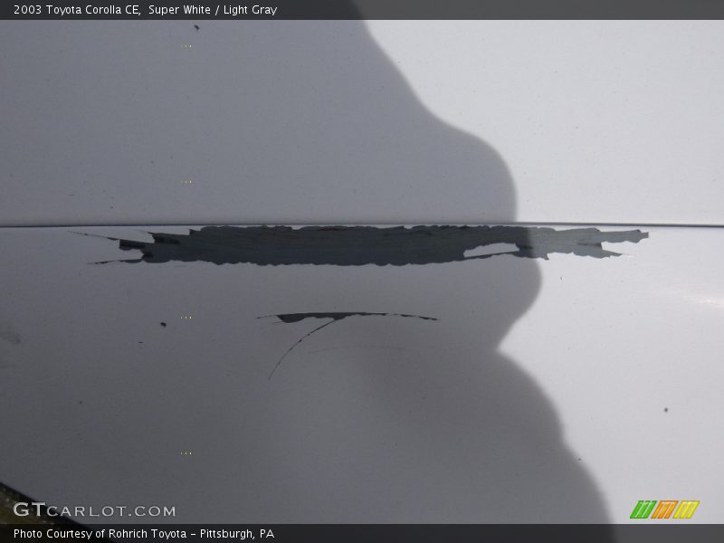 Super White / Light Gray 2003 Toyota Corolla CE