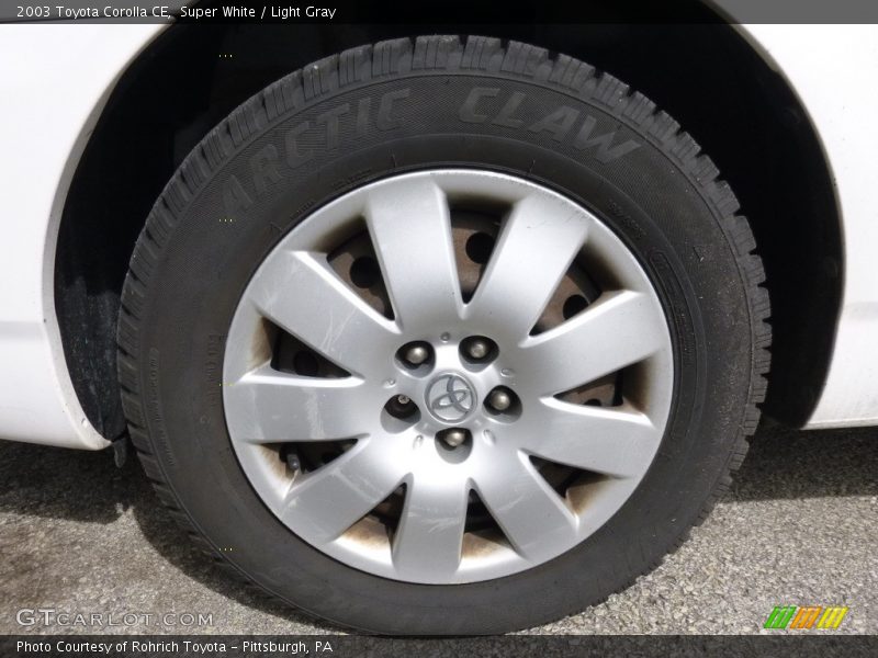 Super White / Light Gray 2003 Toyota Corolla CE