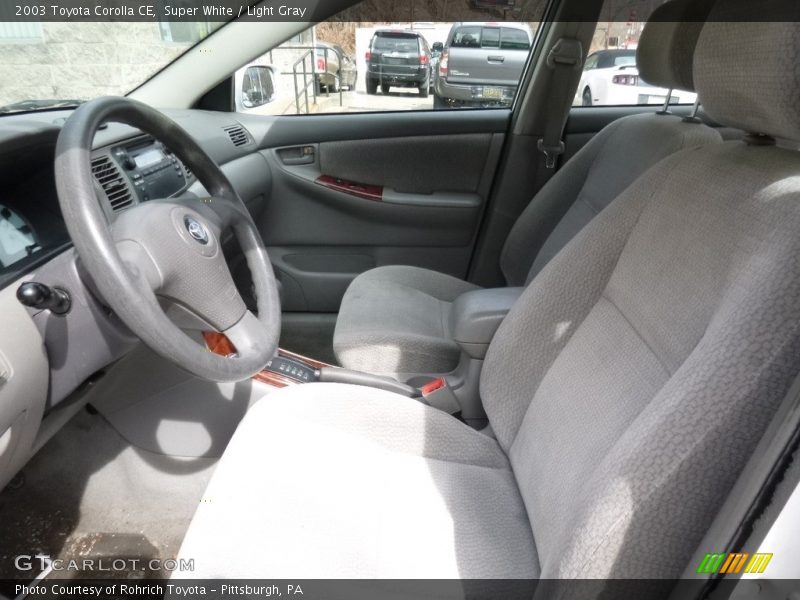 Super White / Light Gray 2003 Toyota Corolla CE