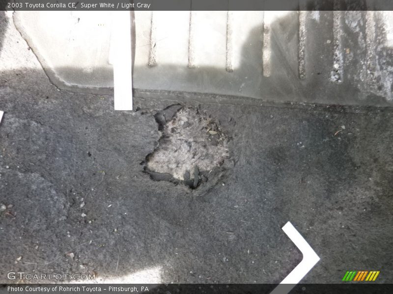 Super White / Light Gray 2003 Toyota Corolla CE