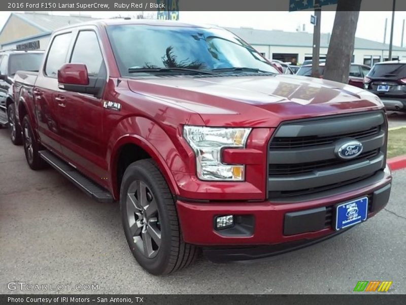 Ruby Red / Black 2016 Ford F150 Lariat SuperCrew
