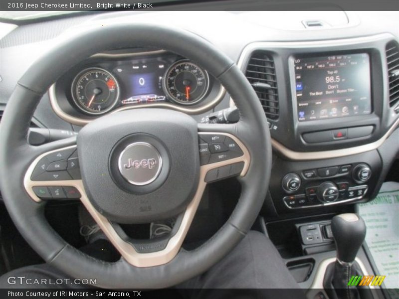 Bright White / Black 2016 Jeep Cherokee Limited