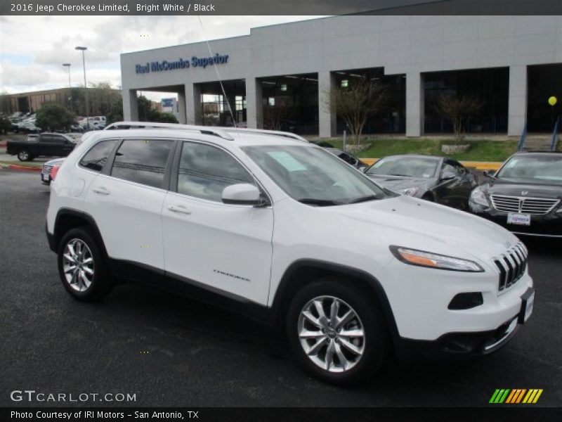 Bright White / Black 2016 Jeep Cherokee Limited