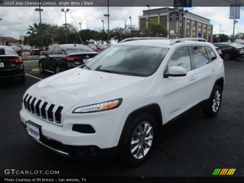Bright White / Black 2016 Jeep Cherokee Limited