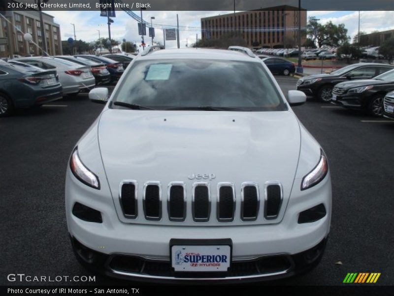 Bright White / Black 2016 Jeep Cherokee Limited