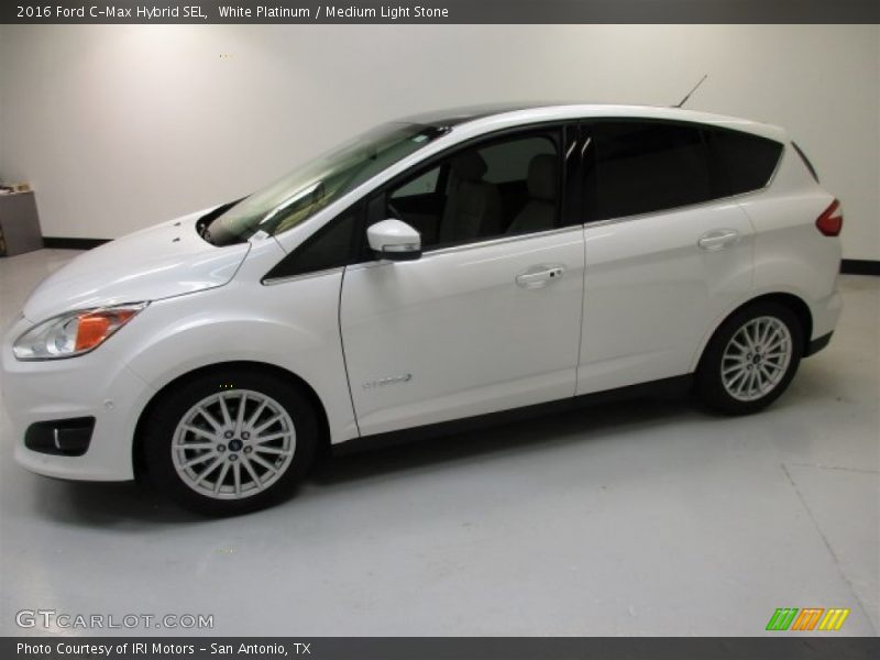 White Platinum / Medium Light Stone 2016 Ford C-Max Hybrid SEL
