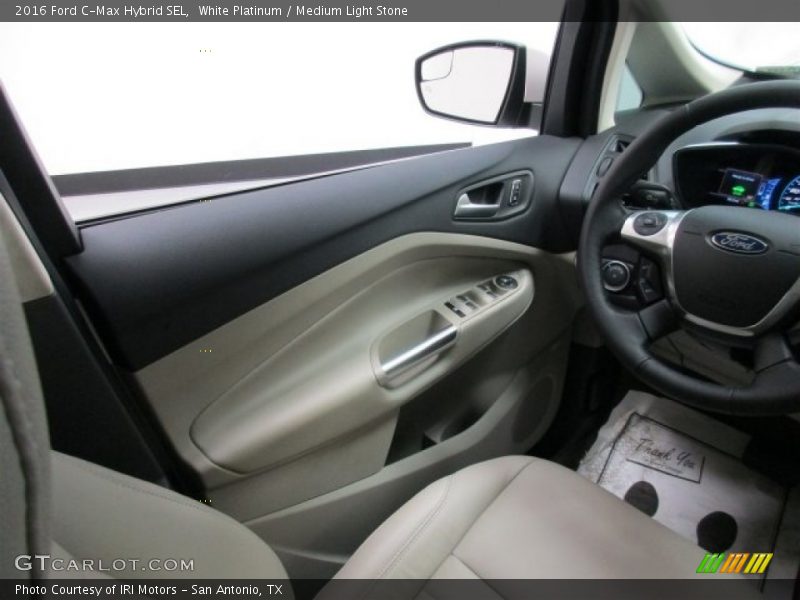 White Platinum / Medium Light Stone 2016 Ford C-Max Hybrid SEL