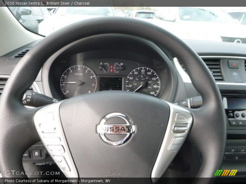 Brilliant Silver / Charcoal 2016 Nissan Sentra S