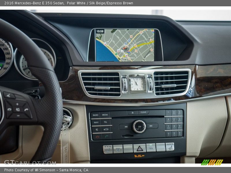 Polar White / Silk Beige/Espresso Brown 2016 Mercedes-Benz E 350 Sedan
