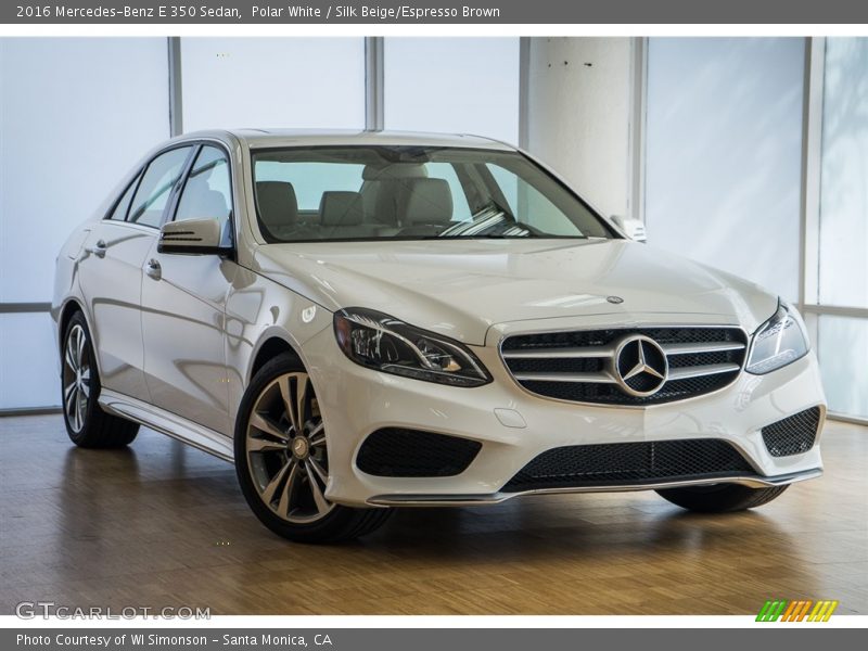 Polar White / Silk Beige/Espresso Brown 2016 Mercedes-Benz E 350 Sedan