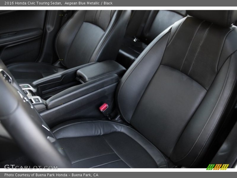Aegean Blue Metallic / Black 2016 Honda Civic Touring Sedan